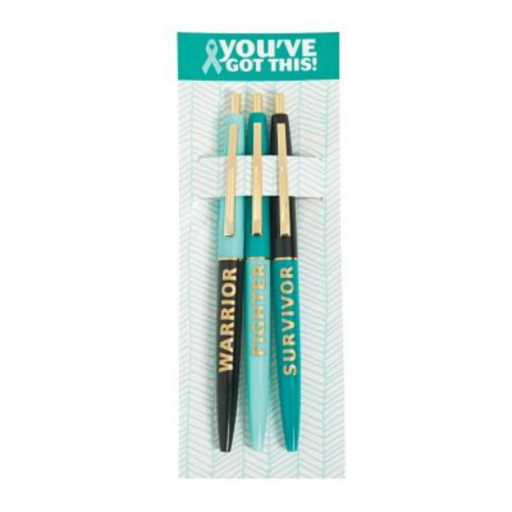 Set Of 3 Black Ink Pens